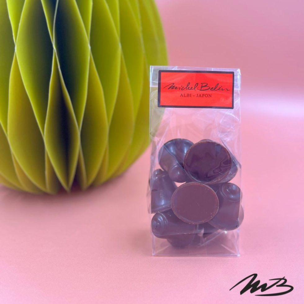 Cloches praliné noisettes chocolat noir